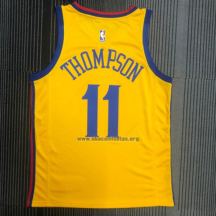 Camiseta Golden State Warriors Klay Thompson NO 11 Ciudad Amarillo